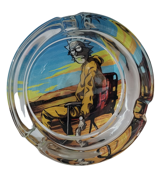 Rick and Morty Premium Round Glass Ashtray