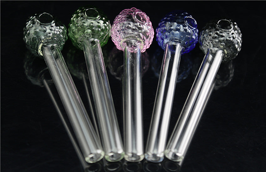 Hippster classic glass smoking pipe with Studs