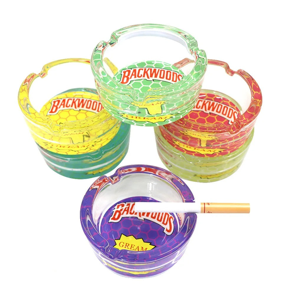 Backwoods 66mm Round Glass Ashtrays