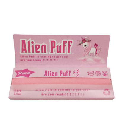 Alien Puff 1 1/4 Size Pink Rolling Papers