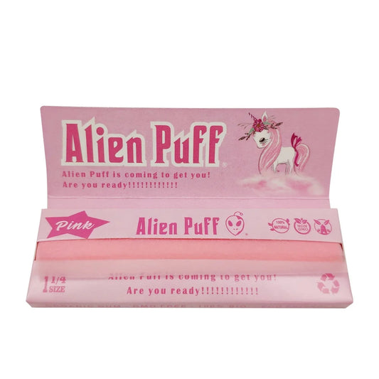 Alien Puff 1 1/4 Size Pink Rolling Papers