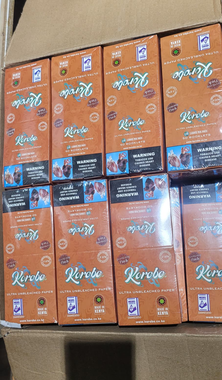 Korobo Brown 1¼ Size  100 Leaves Rolling Papers - Bittchaser Smoke Shop