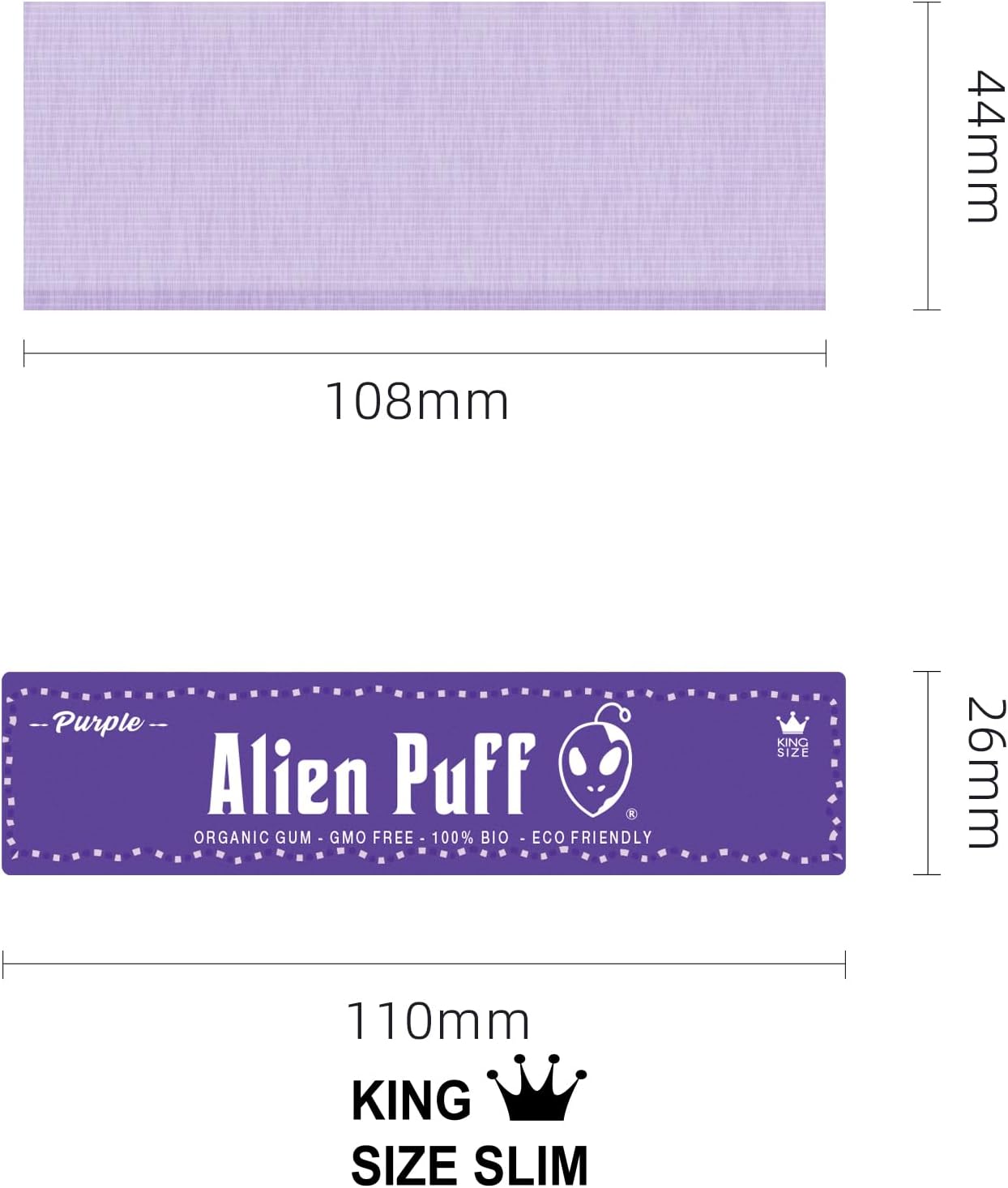 Alien Puff Kingsize Purple Rolling Papers