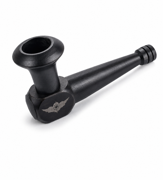 Dark Ebony Wooden Hardwood Hand Pipe - Bittchaser Smoke Shop
