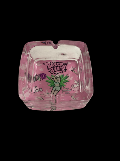 Baked bunny  art square Glass Ashtray 90mm