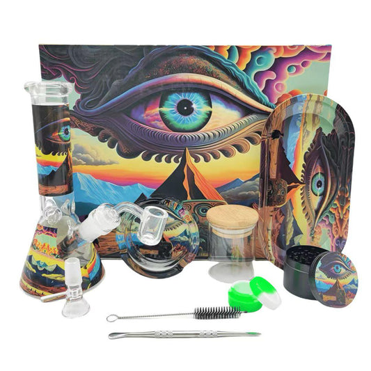 3rd Eye Art Glass Ice Multi-Accessory Bong Set