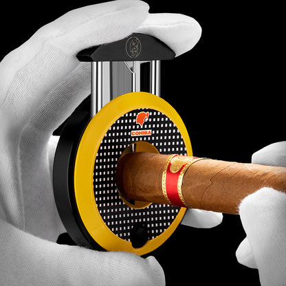 Space-Age Portable Cigar Cutter with Double-Edged Blades