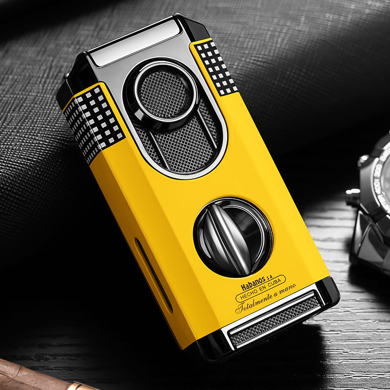Cigar Lighter Windproof Three-In-One V Shear Multi-Function Zinc Alloy Lighter