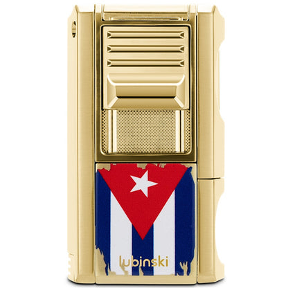 Lubinski Jet Lighter V Cutter With Punch Cigar Needles Picker Multifunctional Cigar Lighter Butane Gas