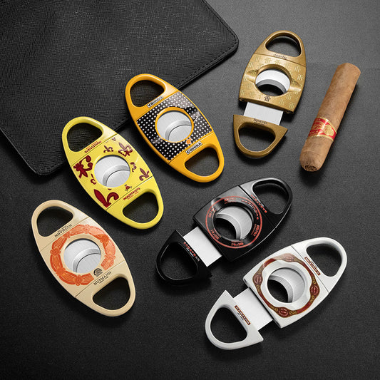 Double Edged V-Shaped Alloy Cigar Cutter