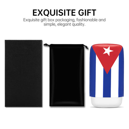 Portable Cuban Flag Cigar Pouch 3 Pack Case