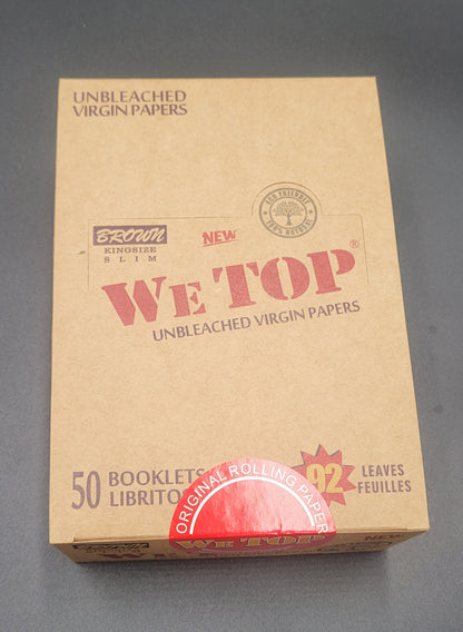 Wetop Kingsize Brown  82 Leaves Rolling Papers Stock - Bittchaser Smoke Shop