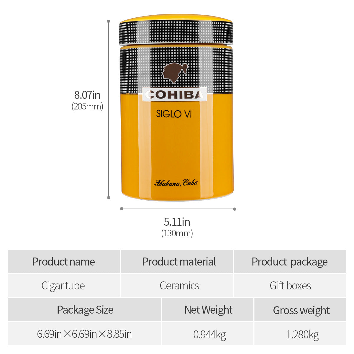 Humidor jar habanos Cohiba - 25 cigars