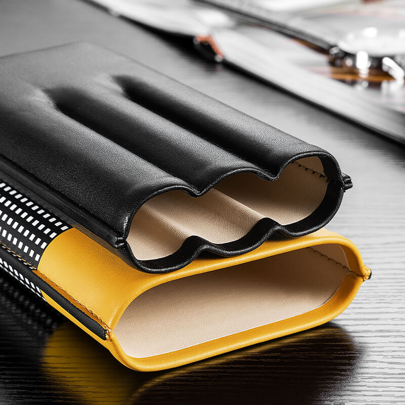 Legend Genuine Leather Cigar Case - Holds 3 Cigars