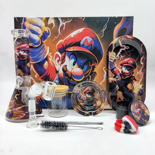Mario Glass Ice Multi-Accessory Bong Set