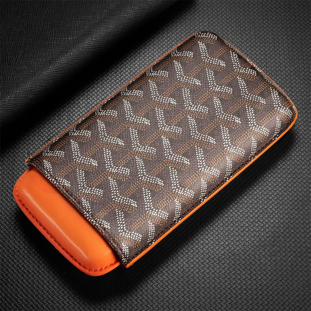 Goyard 3- Cigar Leather Case