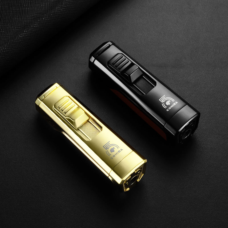 COHIBA Cigar Torch Lighter 4 Torch Jet Flame Refillable