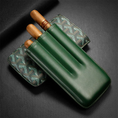 Goyard 3- Cigar Leather Case