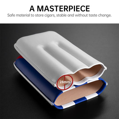 Portable Cuban Flag Cigar Pouch 3 Pack Case