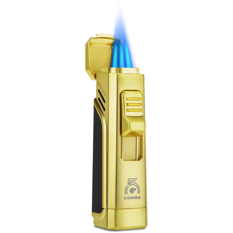 COHIBA Cigar Torch Lighter 4 Torch Jet Flame Refillable