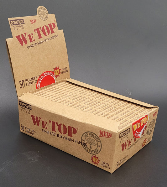 Wetop Kingsize Brown  82 Leaves Rolling Papers Stock - Bittchaser Smoke Shop