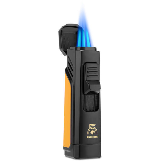 COHIBA Cigar Torch Lighter 4 Torch Jet Flame Refillable