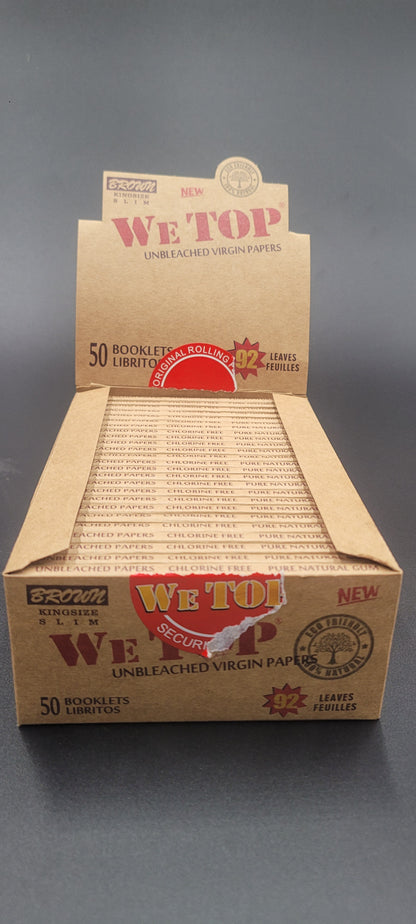 Wetop Kingsize Brown  82 Leaves Rolling Papers Stock - Bittchaser Smoke Shop