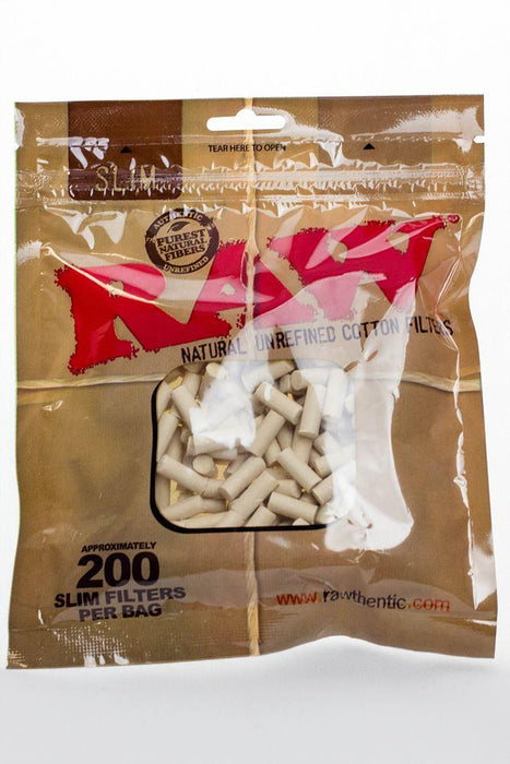Raw Slim Natural Unrefined Cotton Filter Tips - Bittchaser Smoke Shop