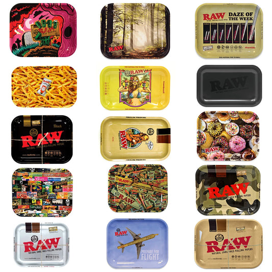 Raw Signature Rolling Trays Collection (Large 14" x11") - Bittchaser Smoke Shop