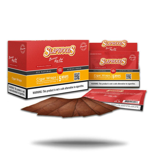 SLAPWOODS Russian Cream Premium Cigar Wraps Russian Cream (1 Pack of 5 wraps)