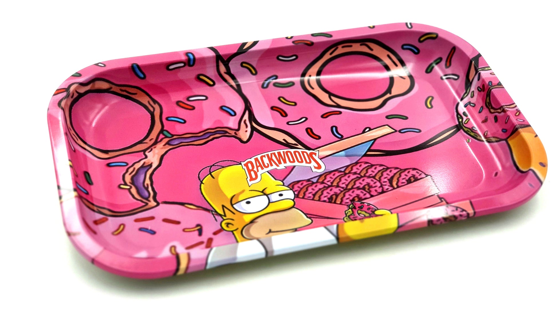 Simpsons Donuts Design Rolling Tray - Large - Bittchaser Smoke Shop