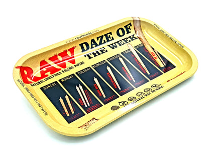 RAW Daze of The Week Glossy Rolling Tray - Large - Bittchaser Smoke Shop