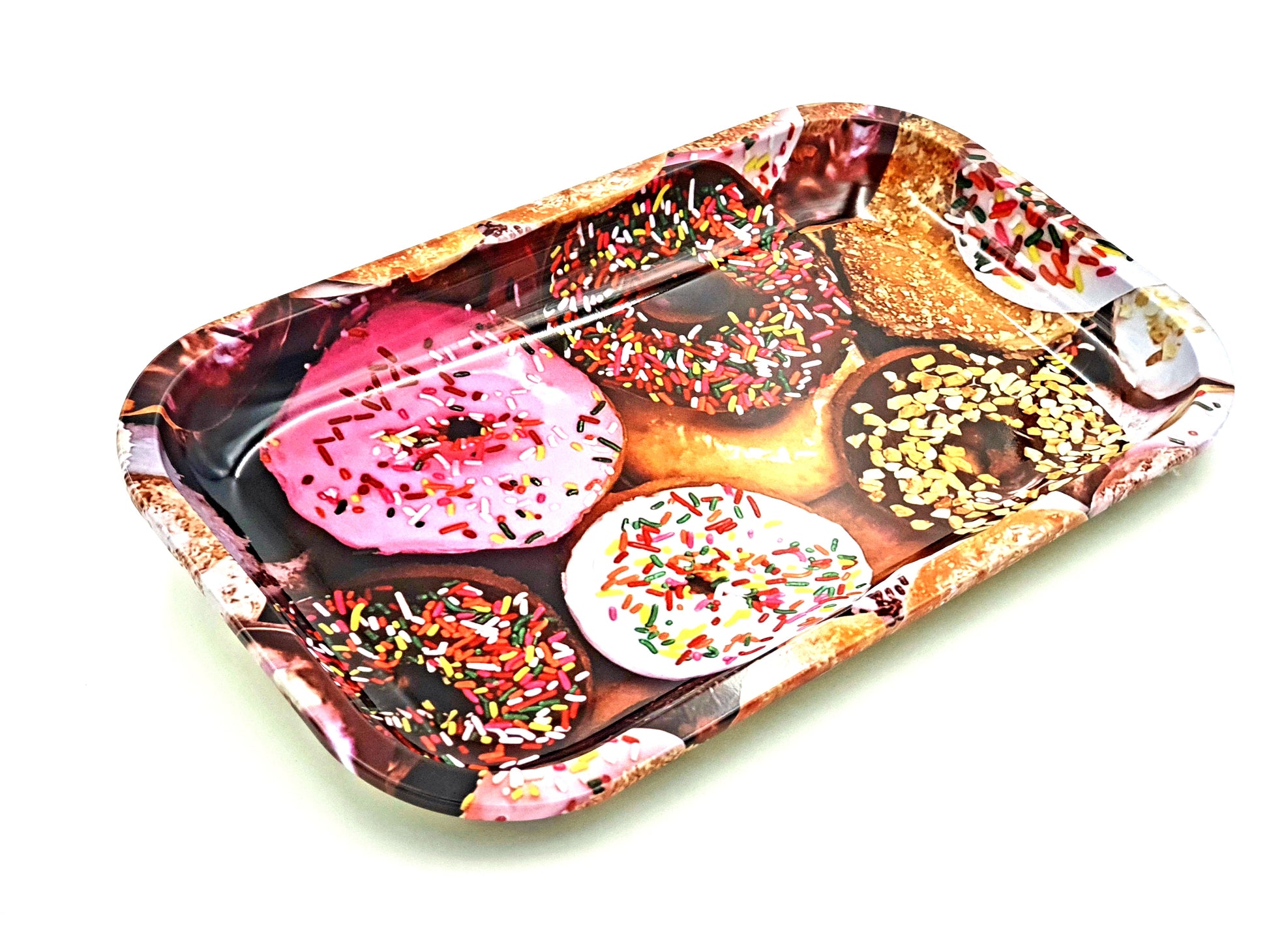 Donut colorful Rolling Tray - Large - Bittchaser Smoke Shop