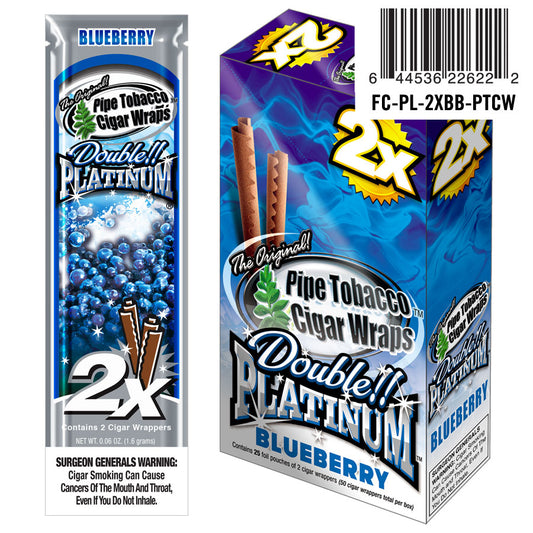 Double Platinum Blunt Wraps Blueberry - Bittchaser Smoke Shop