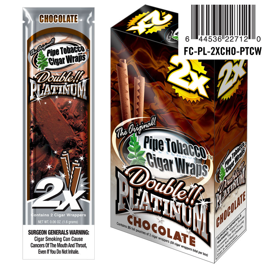 Double Platinum Blunt Wraps Chocolate - Bittchaser Smoke Shop