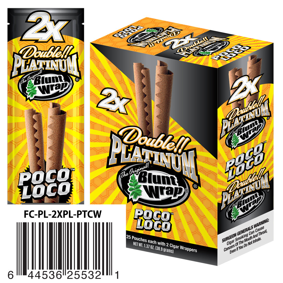 Double Platinum Blunt Wraps Poco Loco - Bittchaser Smoke Shop