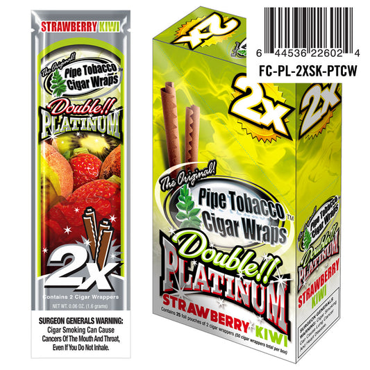 Double Platinum Blunt Wraps StrawberryKiwi - Bittchaser Smoke Shop