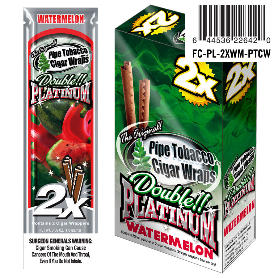 Double Platinum Blunt Wraps Watermelon - Bittchaser Smoke Shop