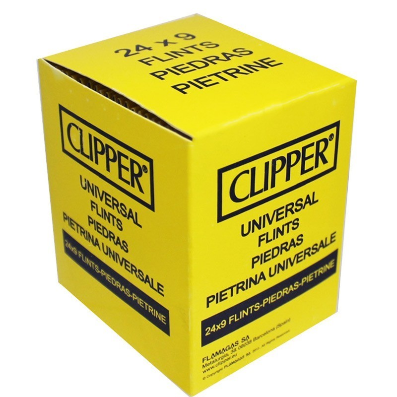 Clipper Pietrine Focaia Universali - Confezione Da 2 (9+9 = 18 Pezzi) Per Accendini E Candele
