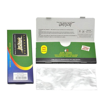 Hornet Transparent Cellulose Rolling Paper Colourless Kingsize (Full Box) - Bittchaser Smoke Shop