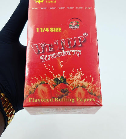 Wetop Strawberry Flavoured Rolling Papers (Full Box) - Bittchaser Smoke Shop