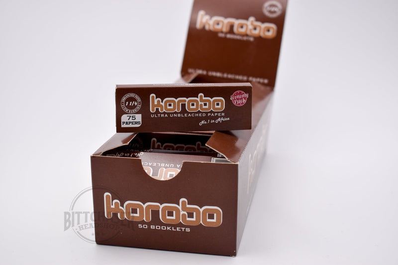 Korobo Brown 1¼ Size  - 90 Leaves (Full Box)