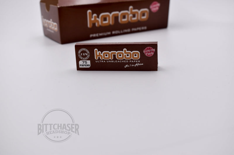 Korobo Brown 1¼ Size  - 90 Leaves (Full Box)
