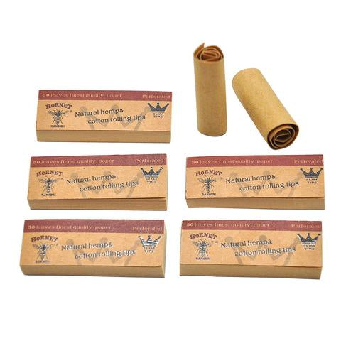 Hornet Natural Rolling Paper Filter Tips (Full Box) - Bittchaser Smoke Shop