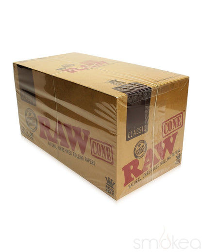 Raw Classic King Size Pre-Rolled Cones (Full Box) - Bittchaser Smoke Shop