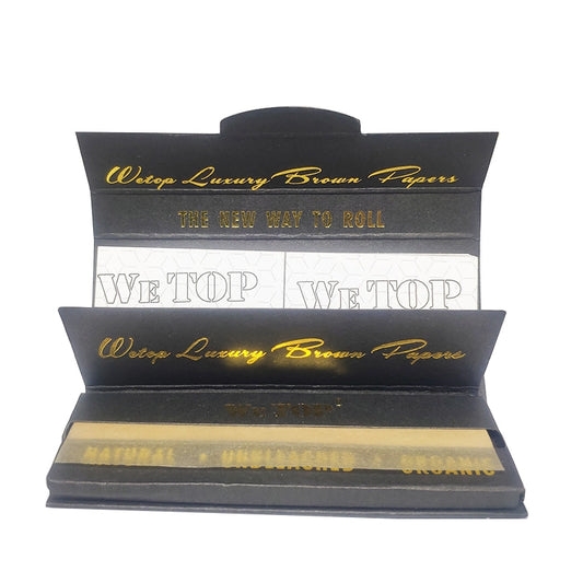 Wetop Luxury 1 1/4 Brown with Filter Tips 24 Booklets, 50 Leaves per booklet (Full Box) - Bittchaser Smoke Shop