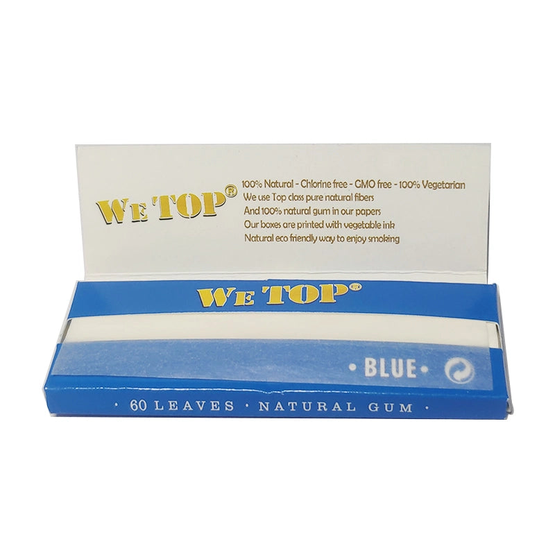 Wetop Blue White Rice Papers 80 Leaves! (Full Box) - Bittchaser Smoke Shop