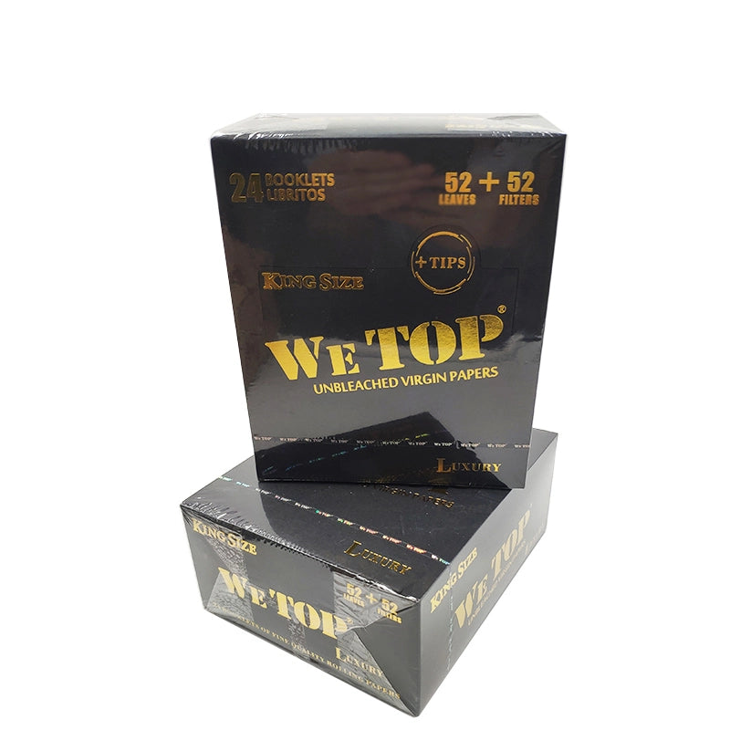 Wetop Luxury Kingsize Brown with Filter Tips 24 booklets,60 Leaves per booklet (Full Box)