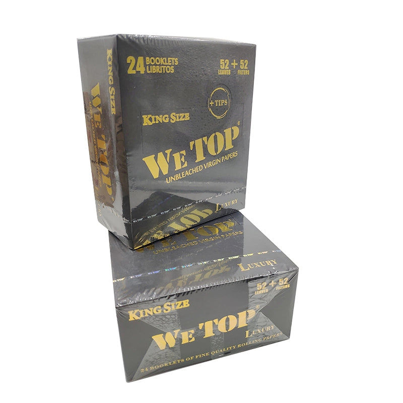 Wetop Luxury Kingsize Brown with Filter Tips 24 booklets,60 Leaves per booklet (Full Box) - Bittchaser Smoke Shop
