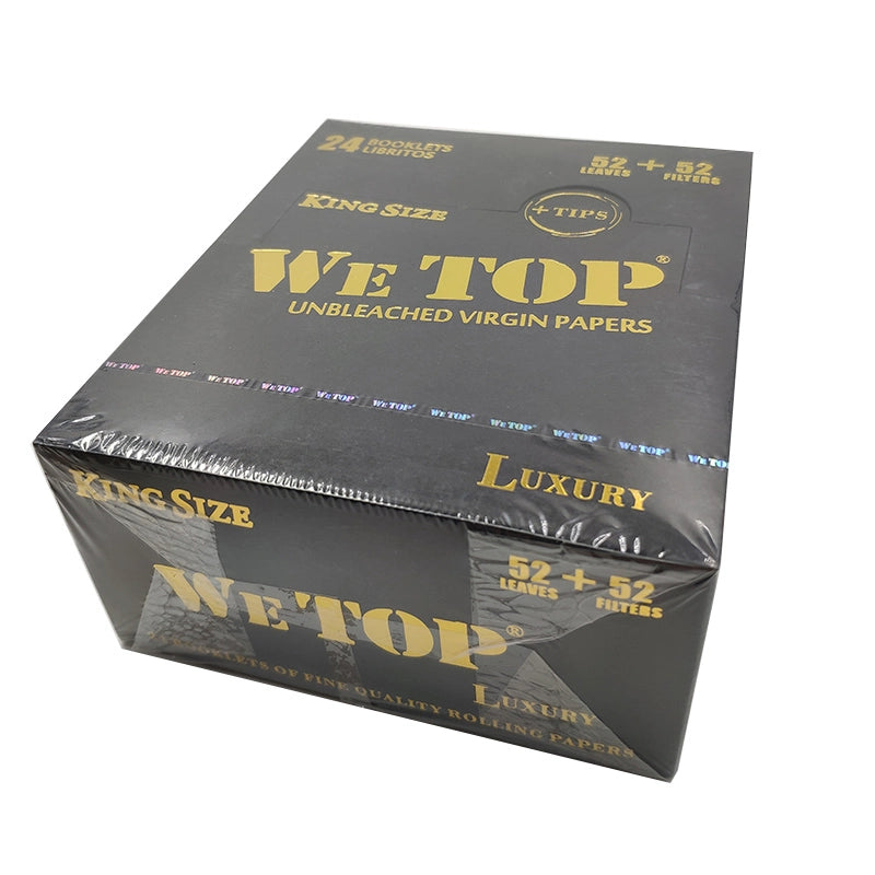 Wetop Luxury Kingsize Brown with Filter Tips 24 booklets,60 Leaves per booklet (Full Box) - Bittchaser Smoke Shop